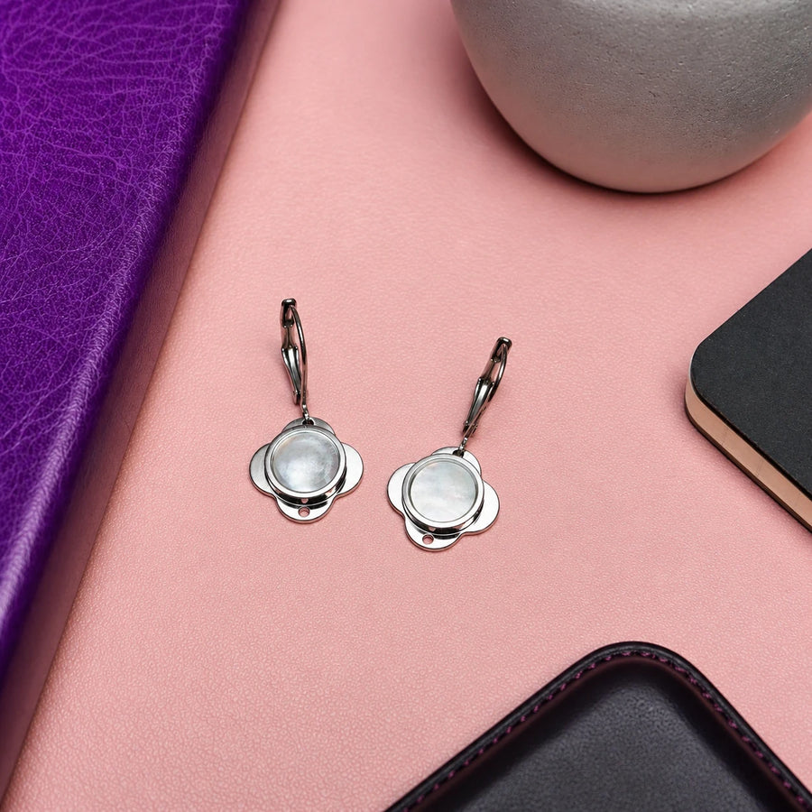 Folé Earrings / Mother of pearl inlay
