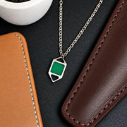 Quadrata necklace / malachite