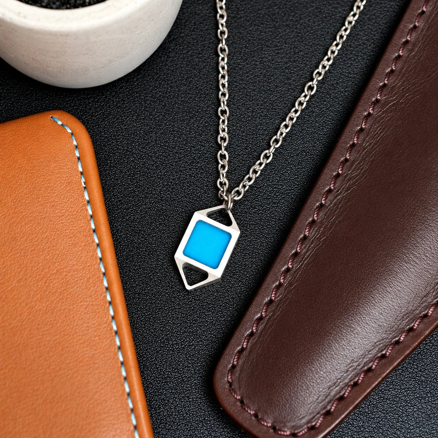 Quadrata necklace / turquoise