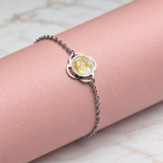Folé Bracelet / White & gold leaf