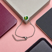Folé Armband klein / Grün & Blattgold