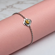 Folé Bracelet small / Black & gold leaf