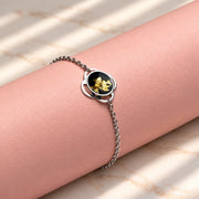 Folé Bracelet / Black & gold leaf