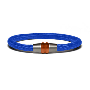 Armband Bi-Color Kupfer - Paracord Blau