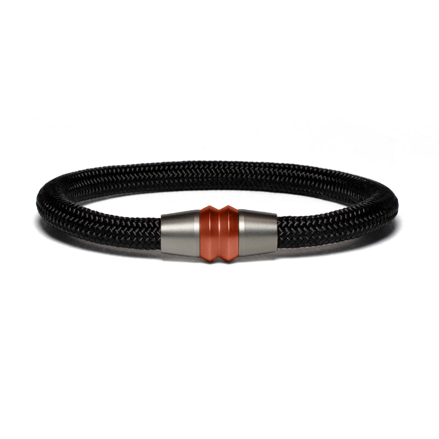 Bracelet bi-color copper - Paracord black