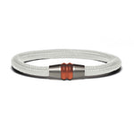 Load image into Gallery viewer, Bracelet bi-color copper - Paracord white
