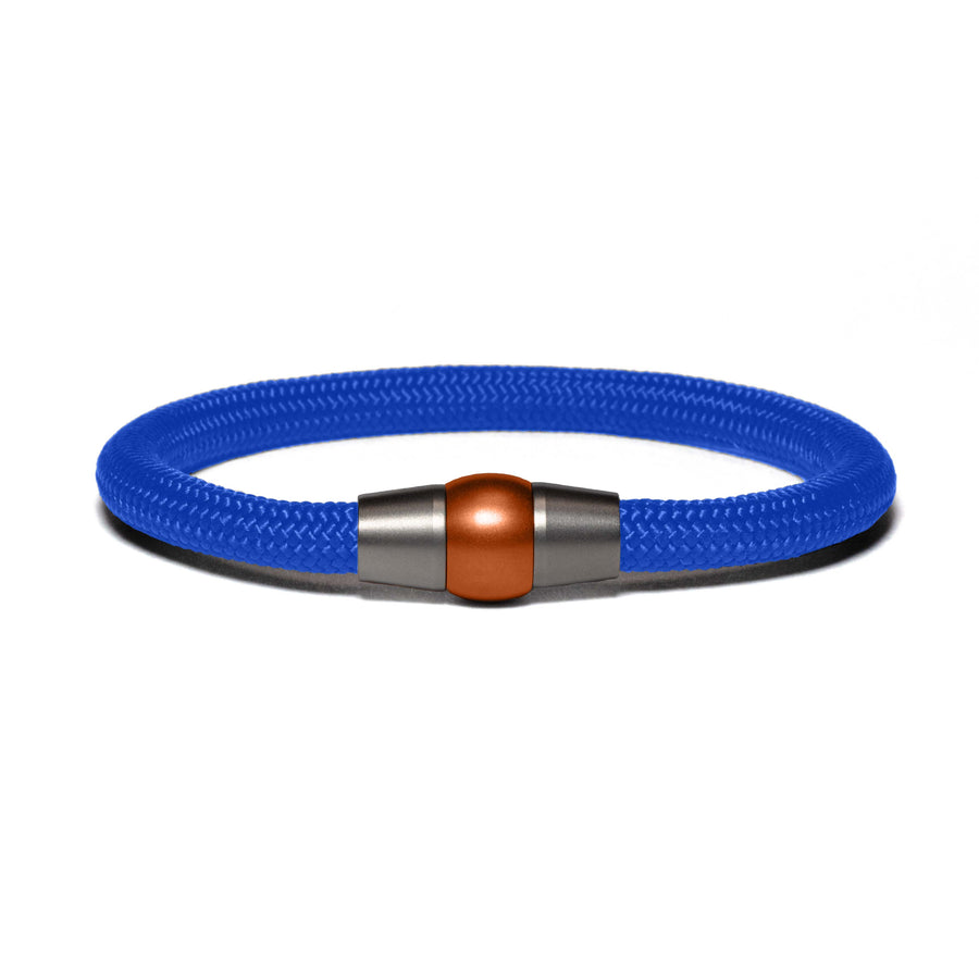 Bracelet bi-color copper - Paracord blue