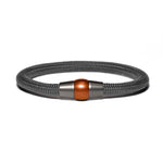 Load image into Gallery viewer, Bracelet bi-color copper - Paracord gray
