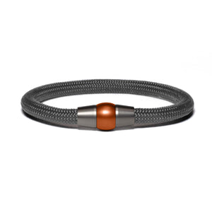 Bracelet bi-color copper - Paracord gray