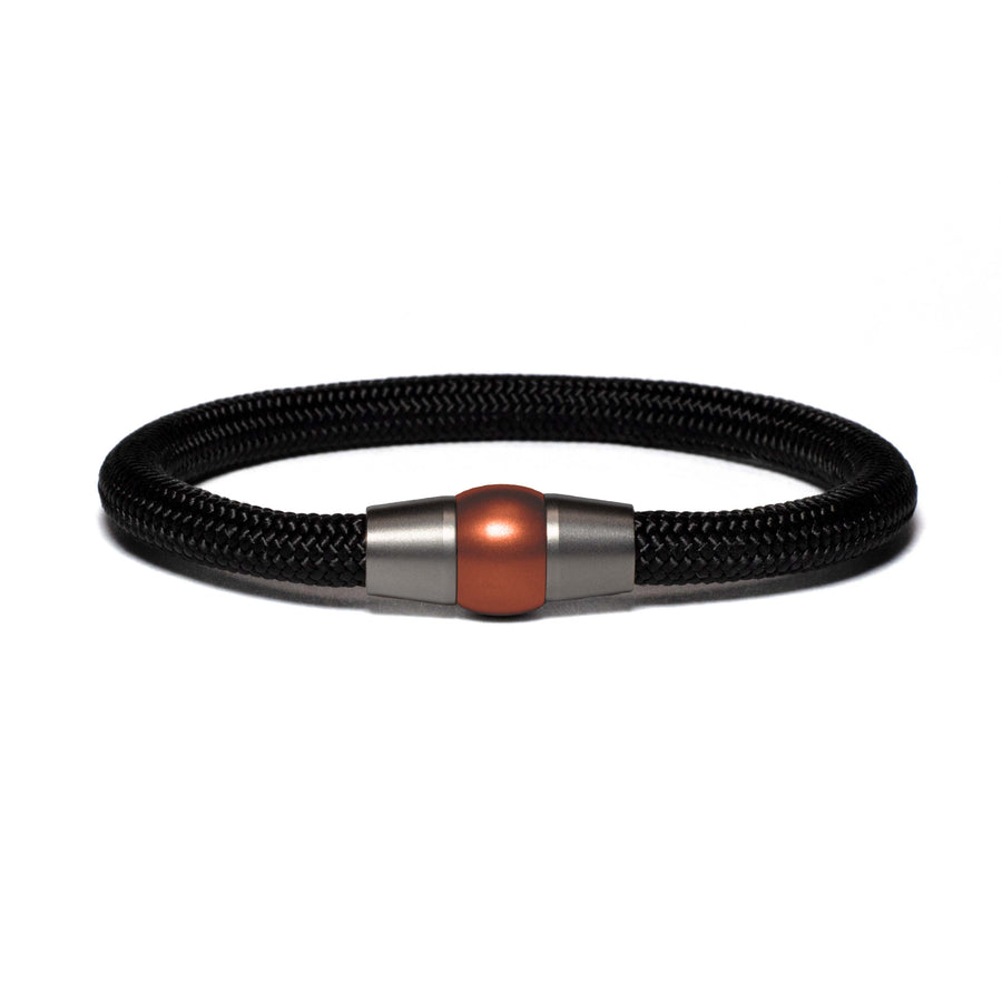 Bracelet bi-color copper - Paracord black