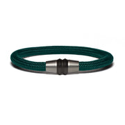 Armband Bi-Color Schwarz - Paracord Dunkelgrün