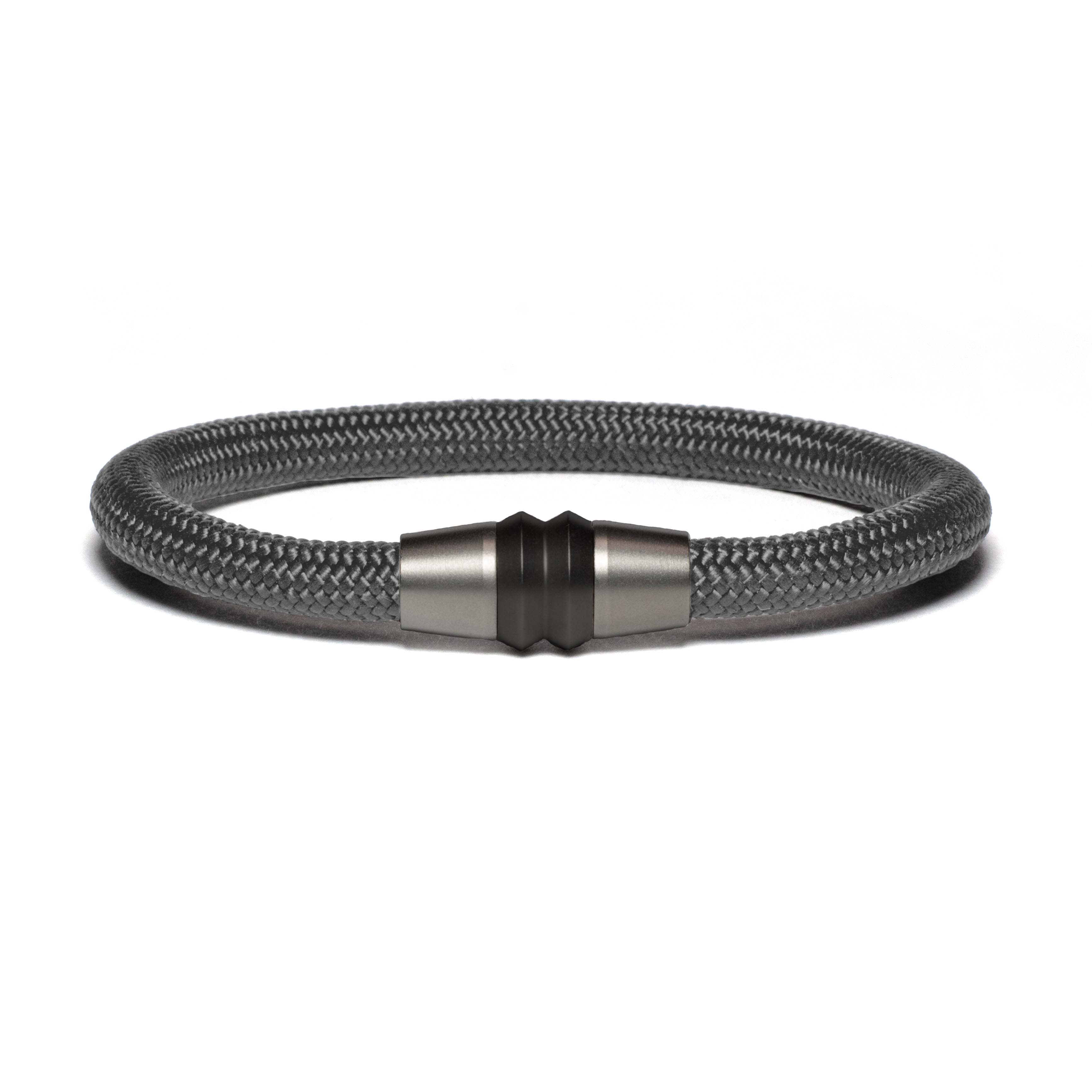 Armband Bi-Color Schwarz - Paracord Grau