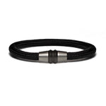 Lade das Bild in den Galerie-Viewer, Armband Bi-Color Schwarz - Paracord Schwarz
