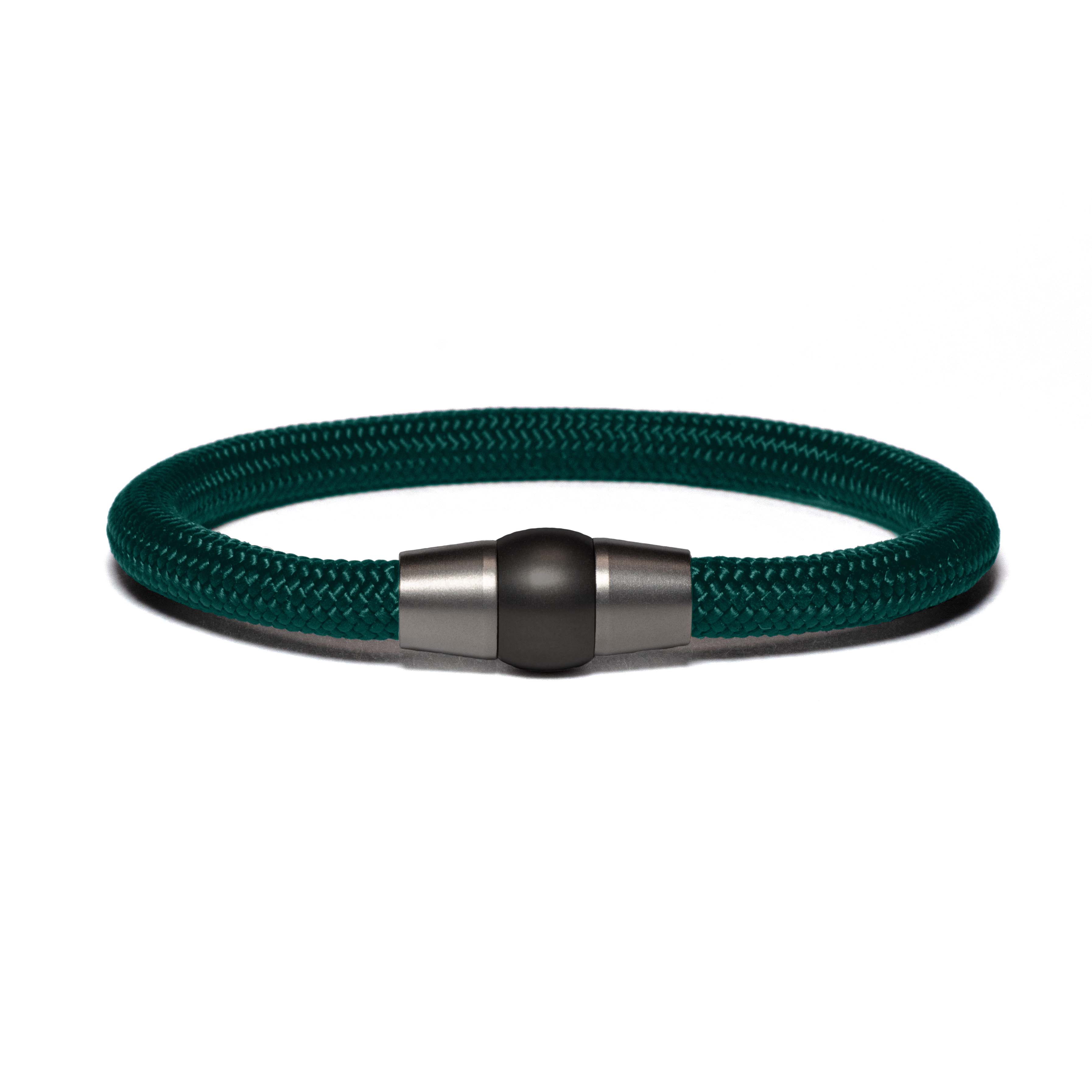 Bracelet bi-color black - Paracord dark green