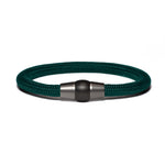 Lade das Bild in den Galerie-Viewer, Armband Bi-Color Schwarz - Paracord Dunkelgrün
