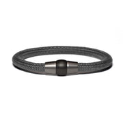 Bracelet bi-color black - Paracord gray