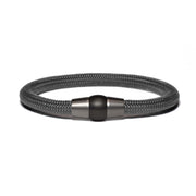 Armband Bi-Color Schwarz - Paracord Grau