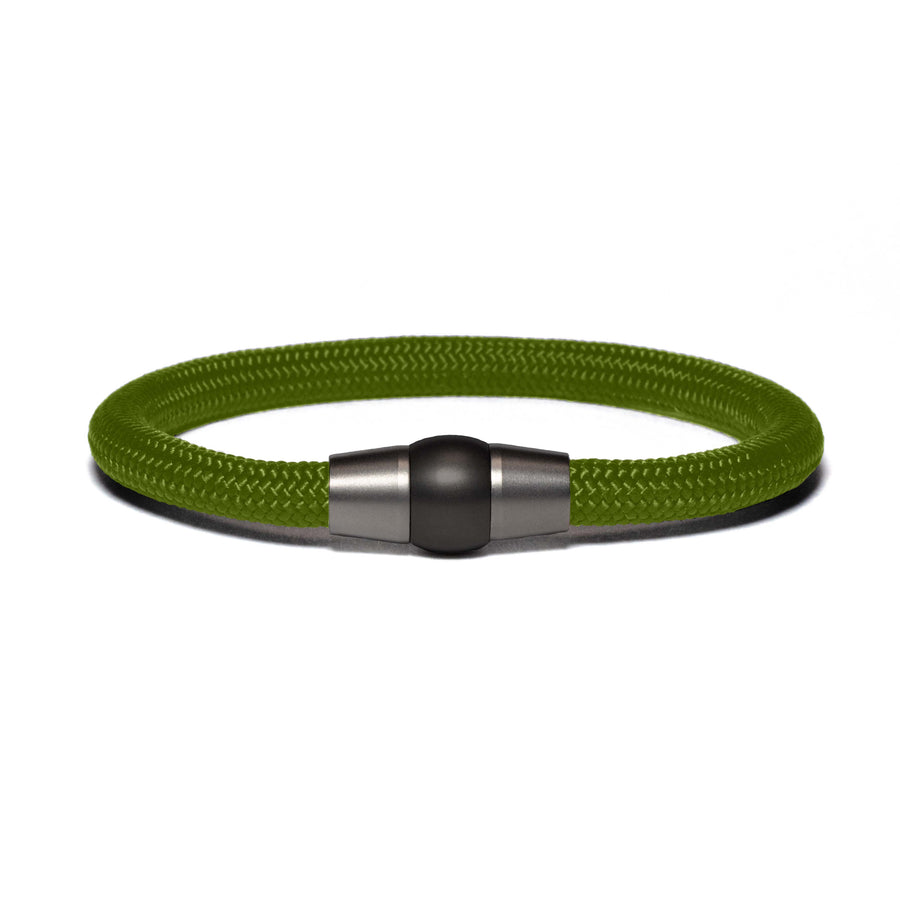 Armband Bi-Color Schwarz - Paracord Olivgrün