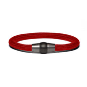Bracelet bi-color black - Paracord red