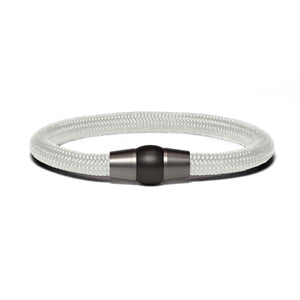 Bracelet bi-color black - Paracord white