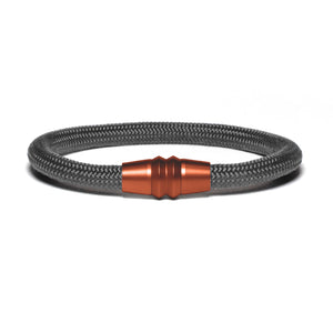 Armband PVD Kupfer - Paracord Grau