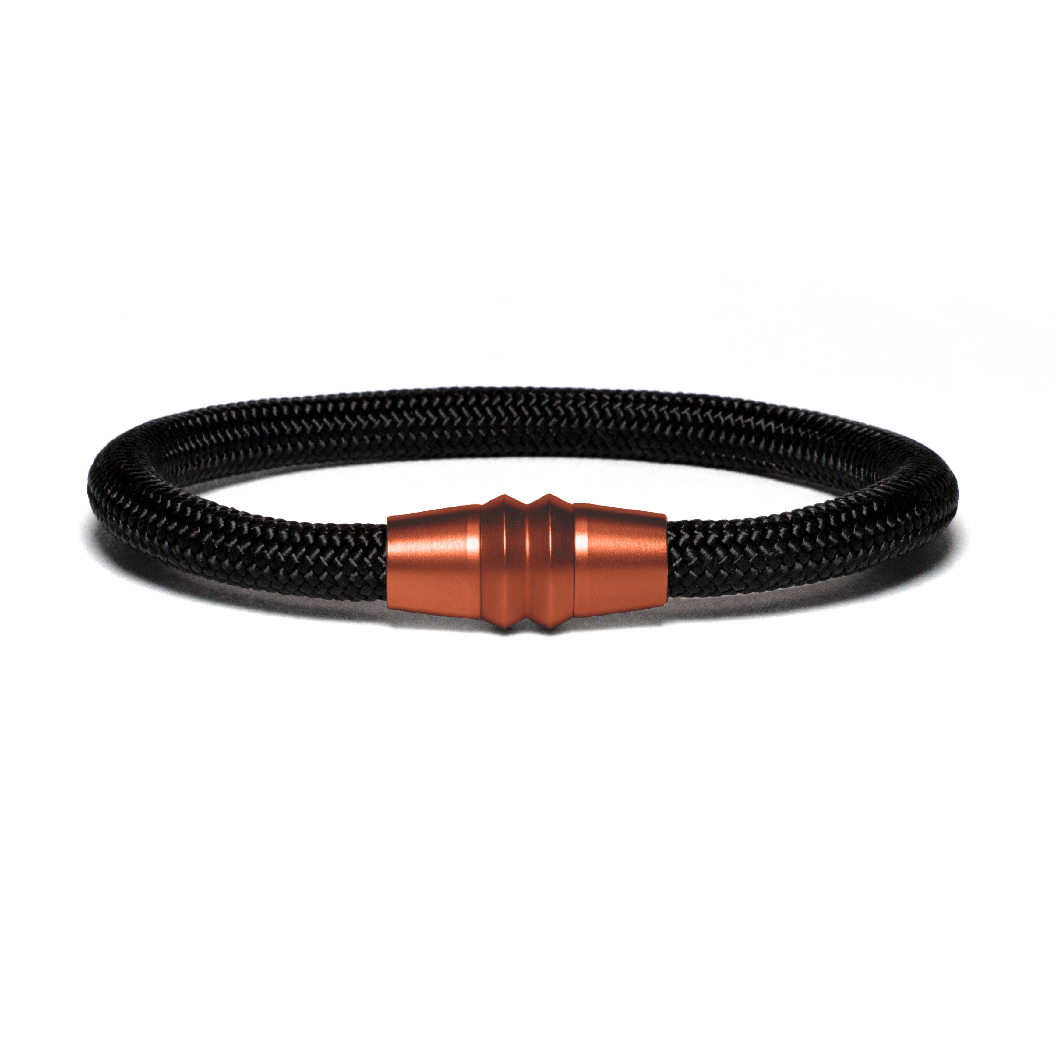 Armband PVD Kupfer - Paracord Schwarz