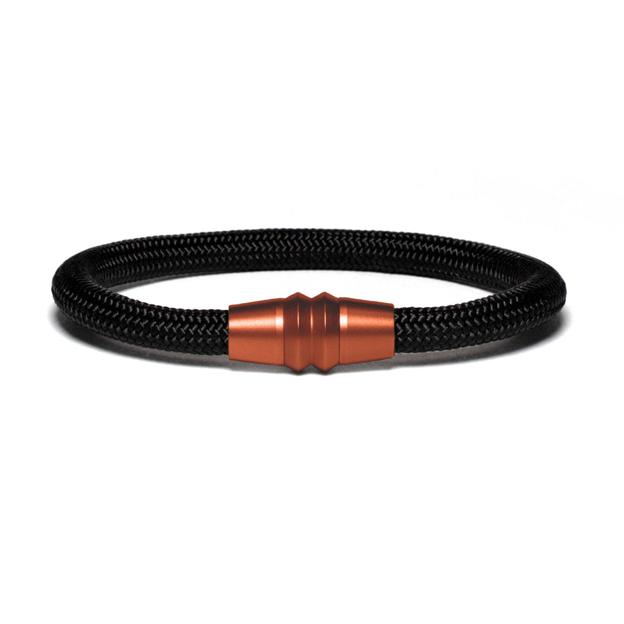 Armband PVD Kupfer - Paracord Schwarz