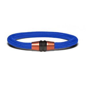 Copper PVD bracelet - blue paracord