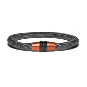 Armband PVD Kupfer - Paracord Grau