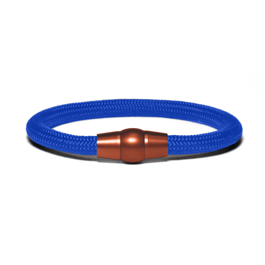 Copper PVD bracelet - blue paracord