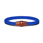 Load image into Gallery viewer, Copper PVD bracelet - blue paracord
