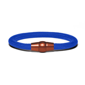 Copper PVD bracelet - blue paracord