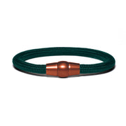 Copper PVD bracelet - dark green paracord