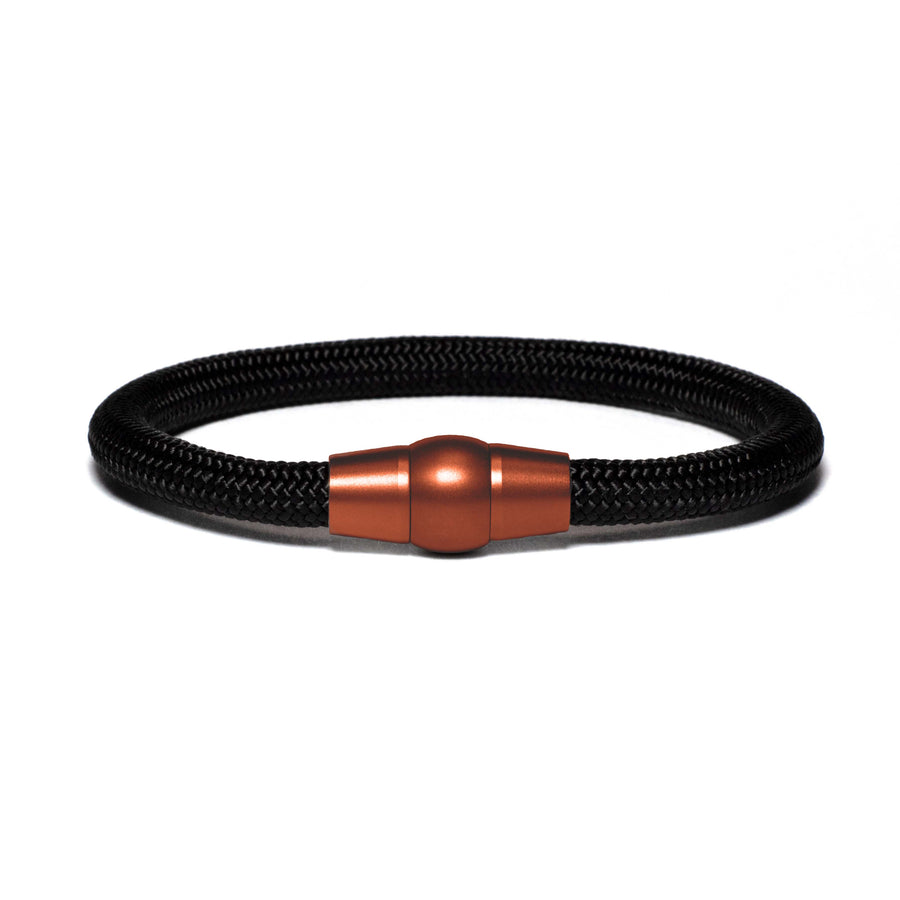 Armband PVD Kupfer - Paracord Schwarz