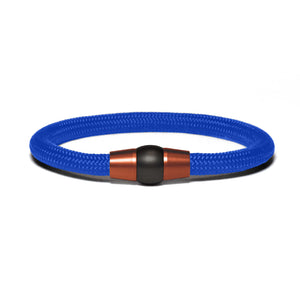 Copper PVD bracelet - blue paracord