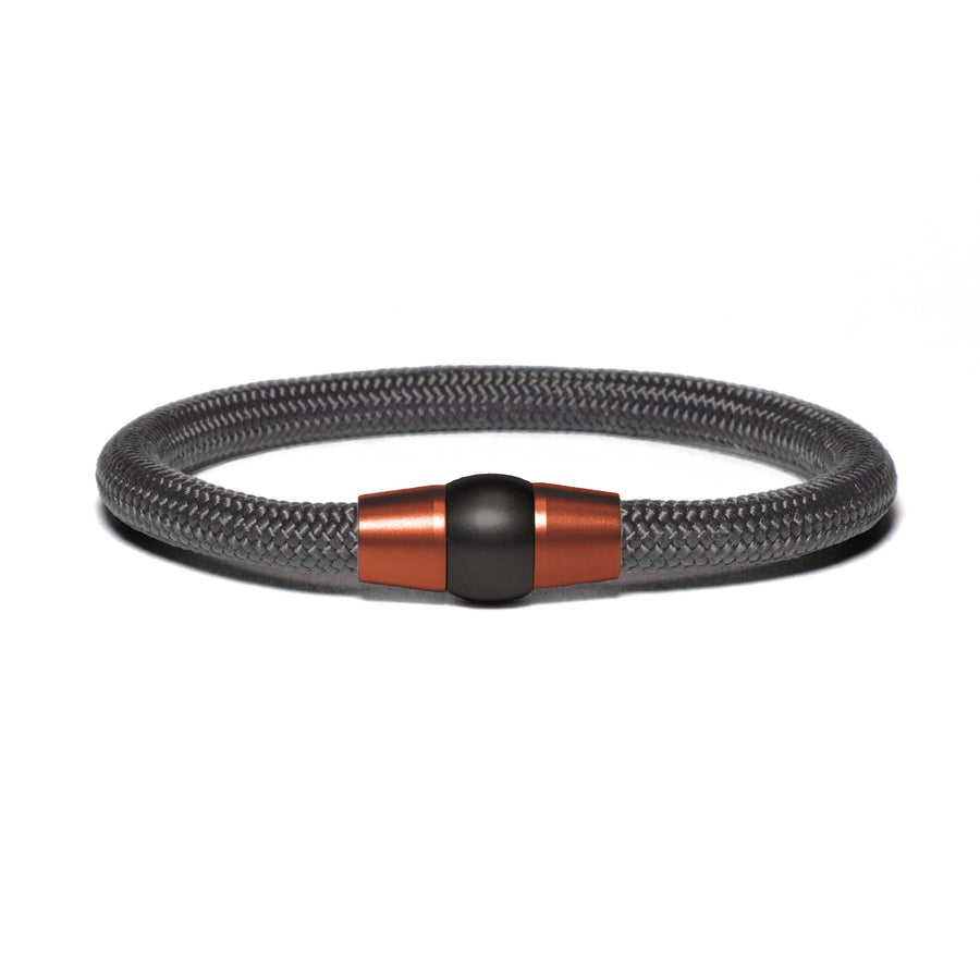Copper PVD bracelet - gray paracord