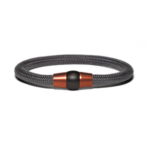 Armband PVD Kupfer - Paracord Grau