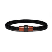 Copper PVD bracelet - black paracord