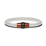 Load image into Gallery viewer, Copper PVD bracelet - white paracord
