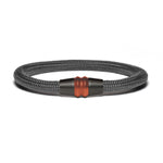 Lade das Bild in den Galerie-Viewer, Armband PVD Schwarz - Paracord Grau
