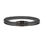 Lade das Bild in den Galerie-Viewer, Armband PVD Schwarz - Paracord Grau
