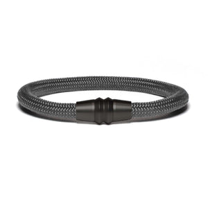 Armband PVD Schwarz - Paracord Grau