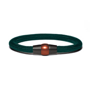 Armband PVD Schwarz - Paracord Dunkelgrün