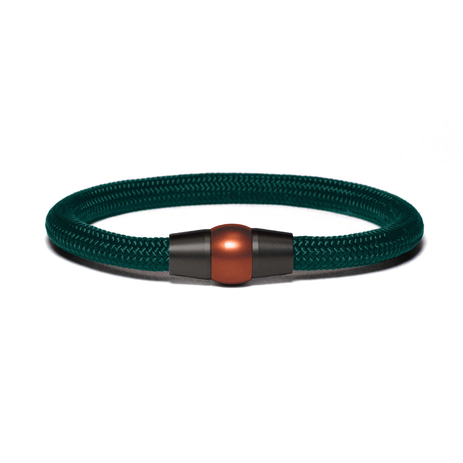Armband PVD Schwarz - Paracord Dunkelgrün