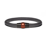 Lade das Bild in den Galerie-Viewer, Armband PVD Schwarz - Paracord Grau
