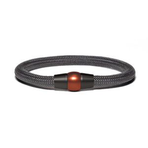 Armband PVD Schwarz - Paracord Grau