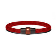 Black PVD bracelet - red paracord