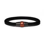 Load image into Gallery viewer, Black PVD bracelet - black paracord
