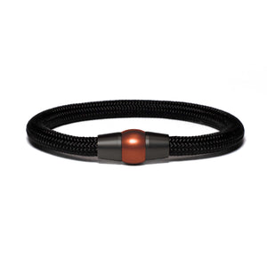 Black PVD bracelet - black paracord