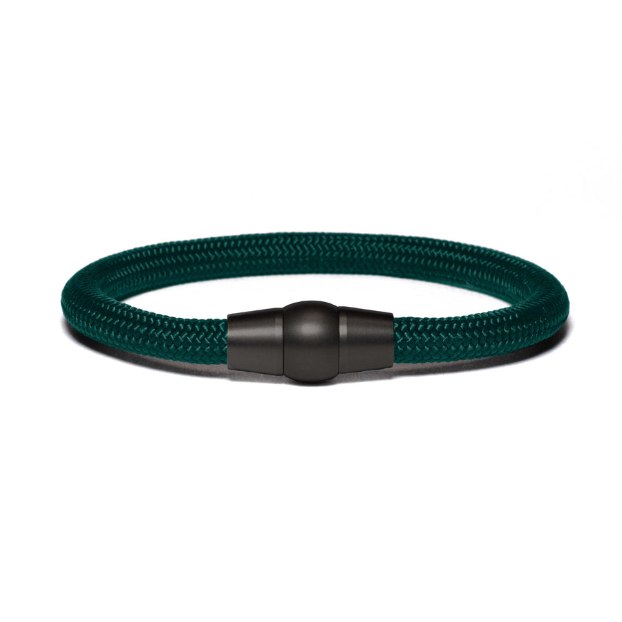 Armband PVD Schwarz - Paracord Dunkelgrün